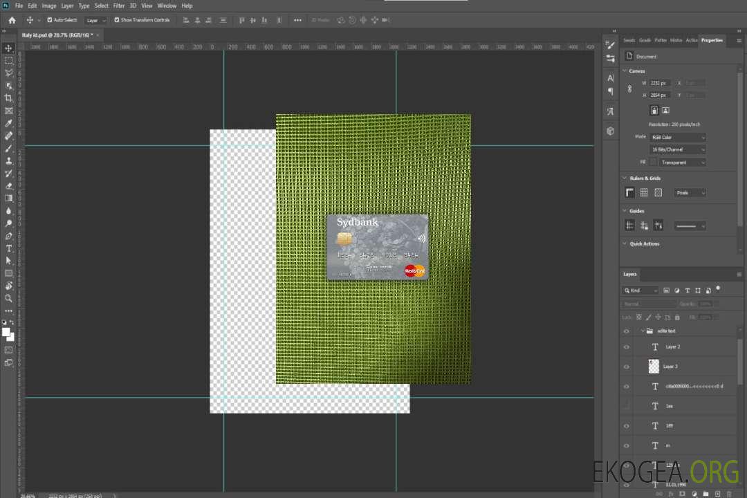 Danemark Sydbank mastercard photolook recto template Danemark Sydbank mastercard photolook recto template